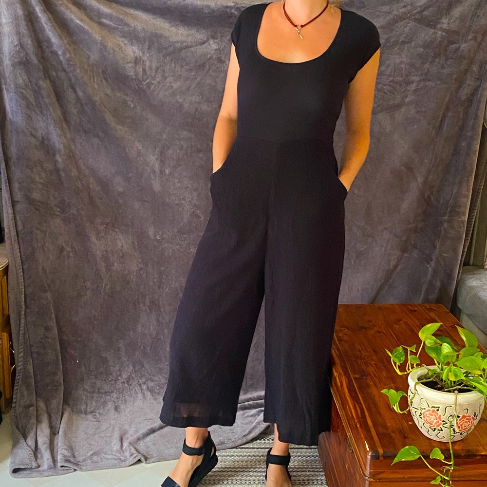 Black jumpsuit from Anthropologie